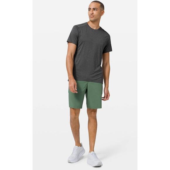 Lululemon Fast and Free Short Sleeve Shirt Heathered Graphite Gray Size Medium - Picture 10 of 10